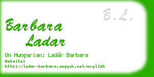 barbara ladar business card